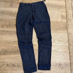 Orlebar Brown Dark Blue linen Chinos